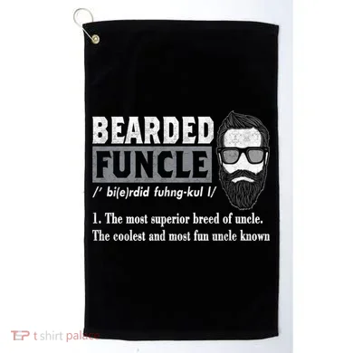 Bearded Funcle Definition Golf Towel