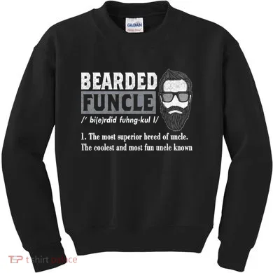 Bearded Funcle Definition Kids Sweatshirt