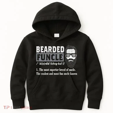 Bearded Funcle Definition Kids Hoodie