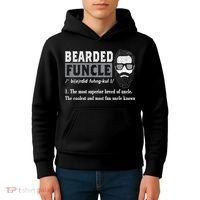 Bearded Funcle Definition Kids Hoodie thumb 4