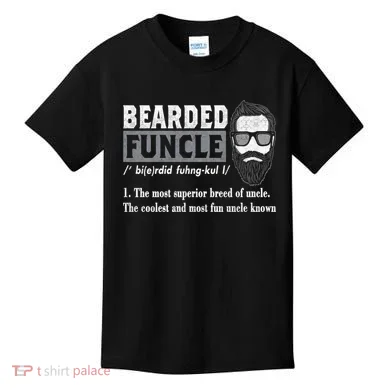 Bearded Funcle Definition Kids T-Shirt
