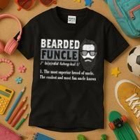Bearded Funcle Definition Kids T-Shirt thumb 3