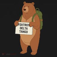 Bear Foxtrots Deltas Tangos Funny Bear Foxtrots Deltas Backpack thumb 2