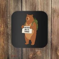 Bear Foxtrots Deltas Tangos Funny Bear Foxtrots Deltas Coaster thumb 0