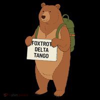 Bear Foxtrots Deltas Tangos Funny Bear Foxtrots Deltas Coaster thumb 2