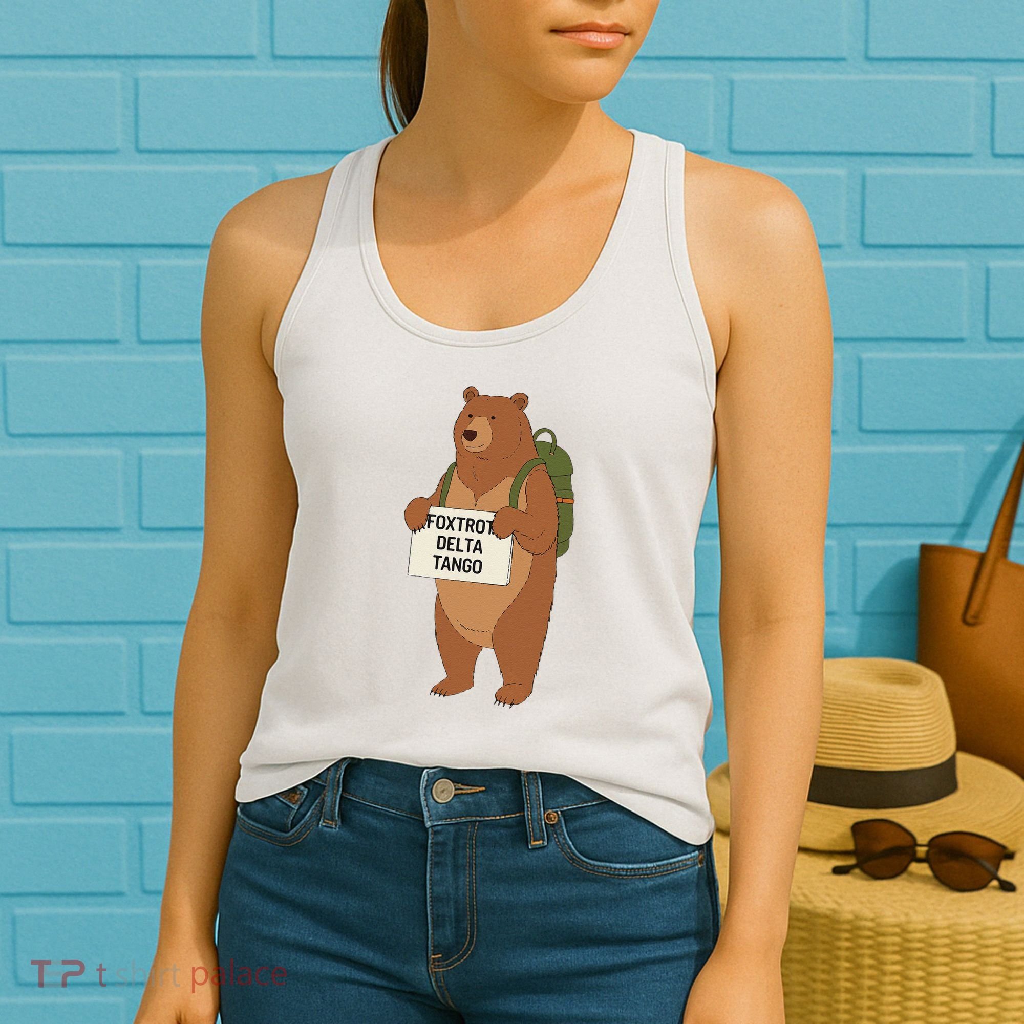 Bear Foxtrots Deltas Tangos Funny Bear Foxtrots Deltas Women's Tank Top