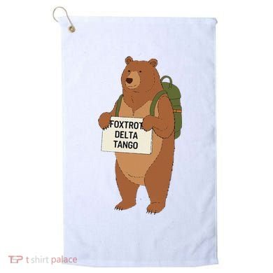 Bear Foxtrots Deltas Tangos Funny Bear Foxtrots Deltas Golf Towel