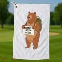 Bear Foxtrots Deltas Tangos Funny Bear Foxtrots Deltas Golf Towel thumb 1