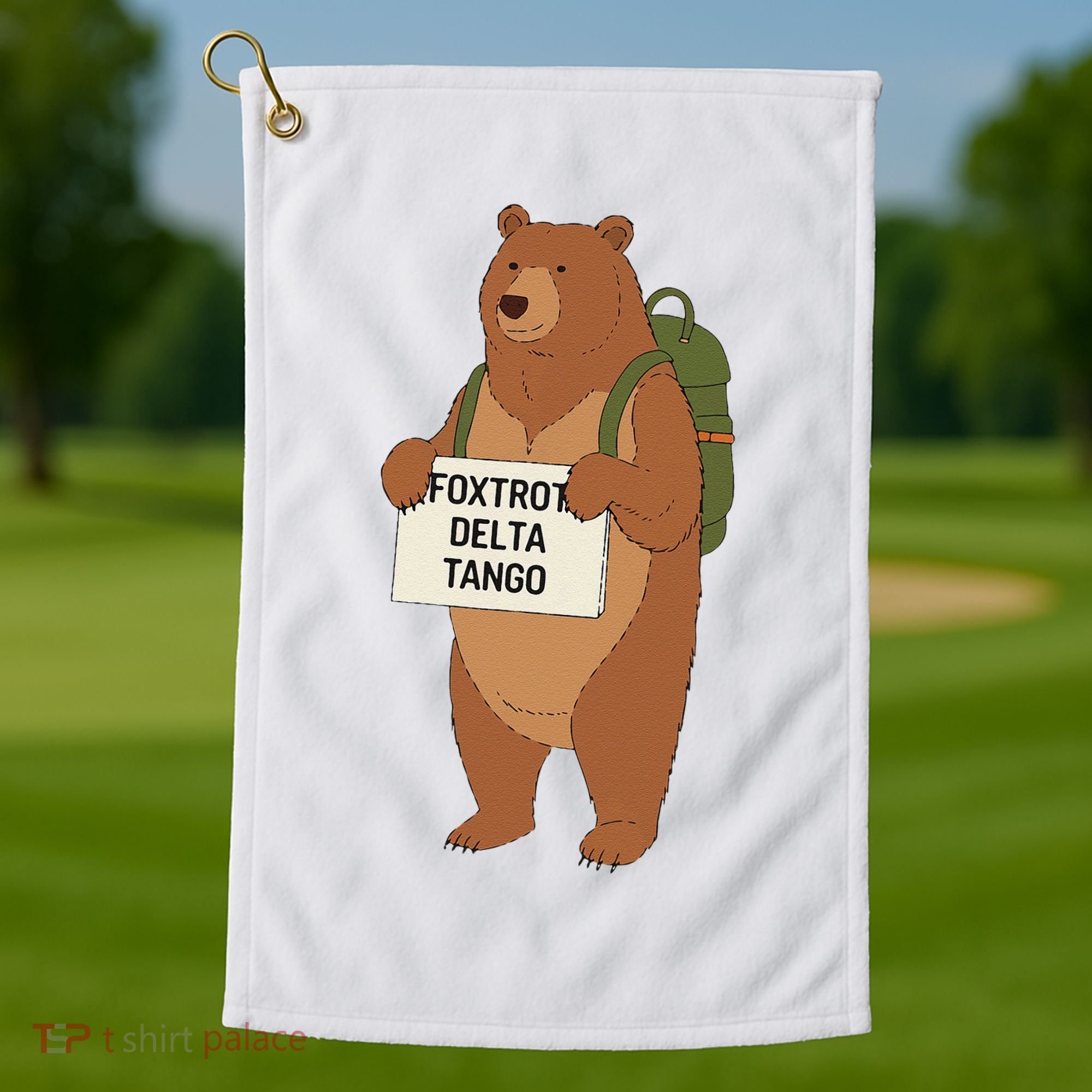 Bear Foxtrots Deltas Tangos Funny Bear Foxtrots Deltas Golf Towel