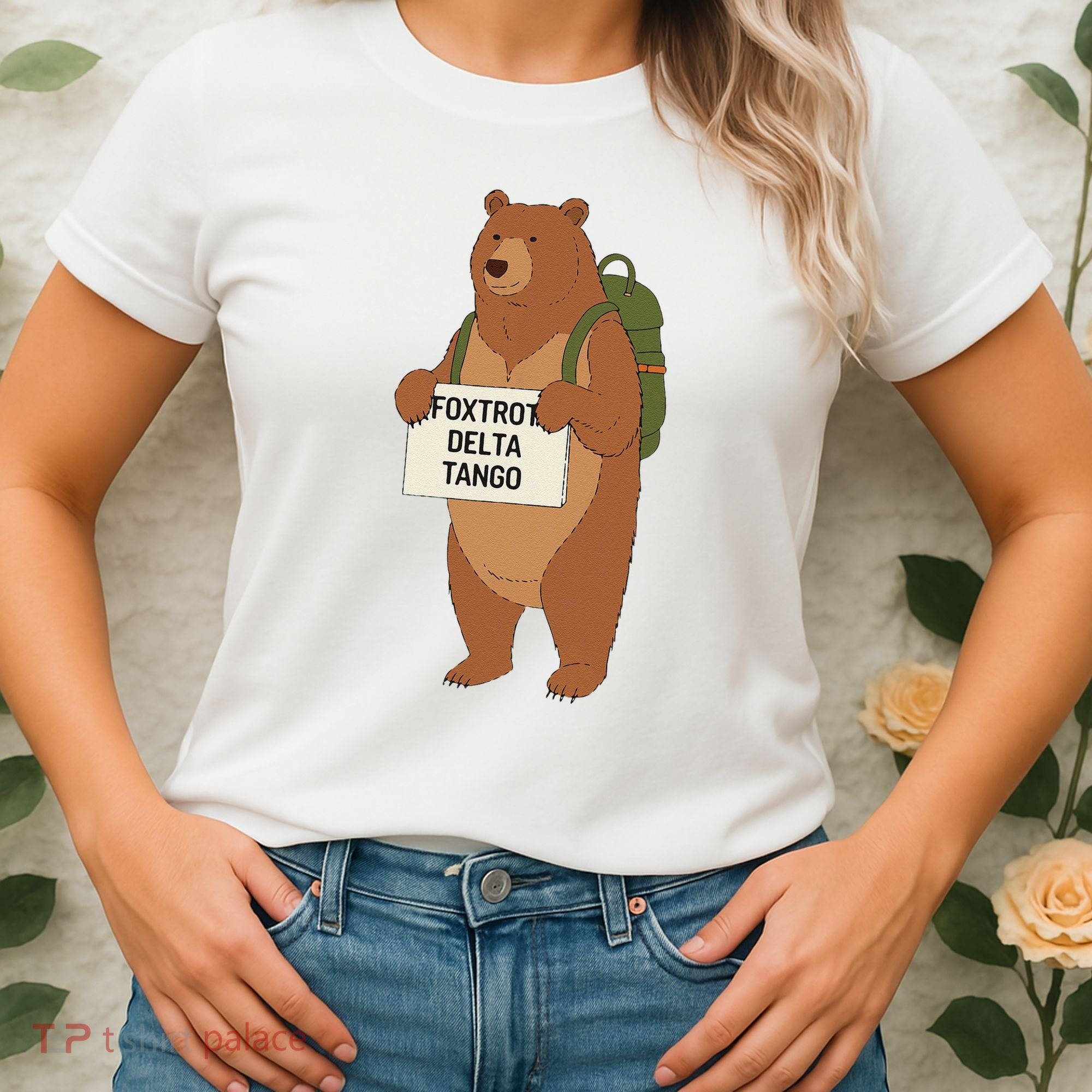 Bear Foxtrots Deltas Tangos Funny Bear Foxtrots Deltas Women's T-Shirt