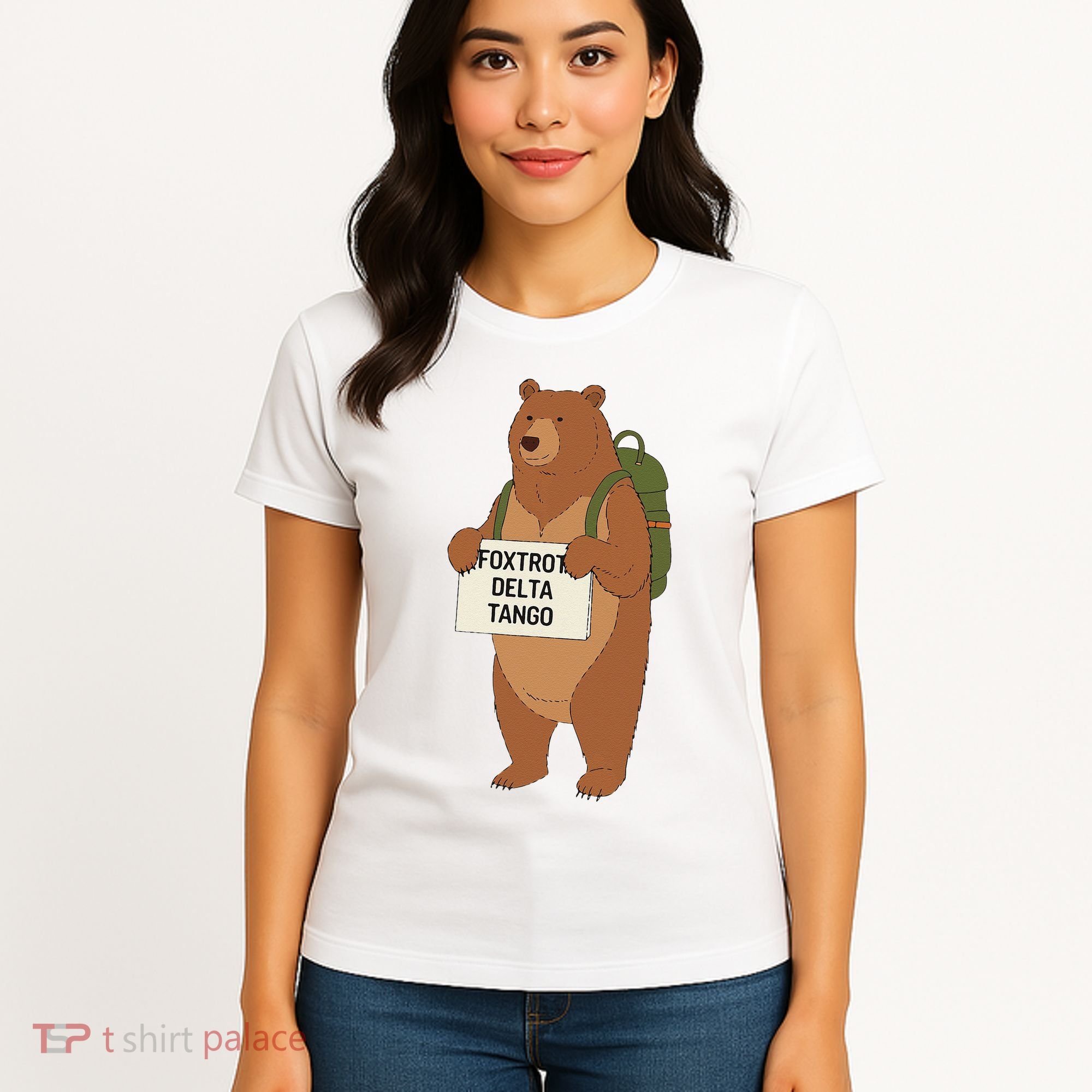 Bear Foxtrots Deltas Tangos Funny Bear Foxtrots Deltas Women's T-Shirt
