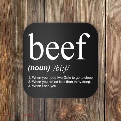 Beef Funny Definition Coaster