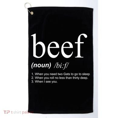 Beef Funny Definition Golf Towel