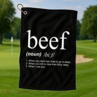 Beef Funny Definition Golf Towel thumb 1