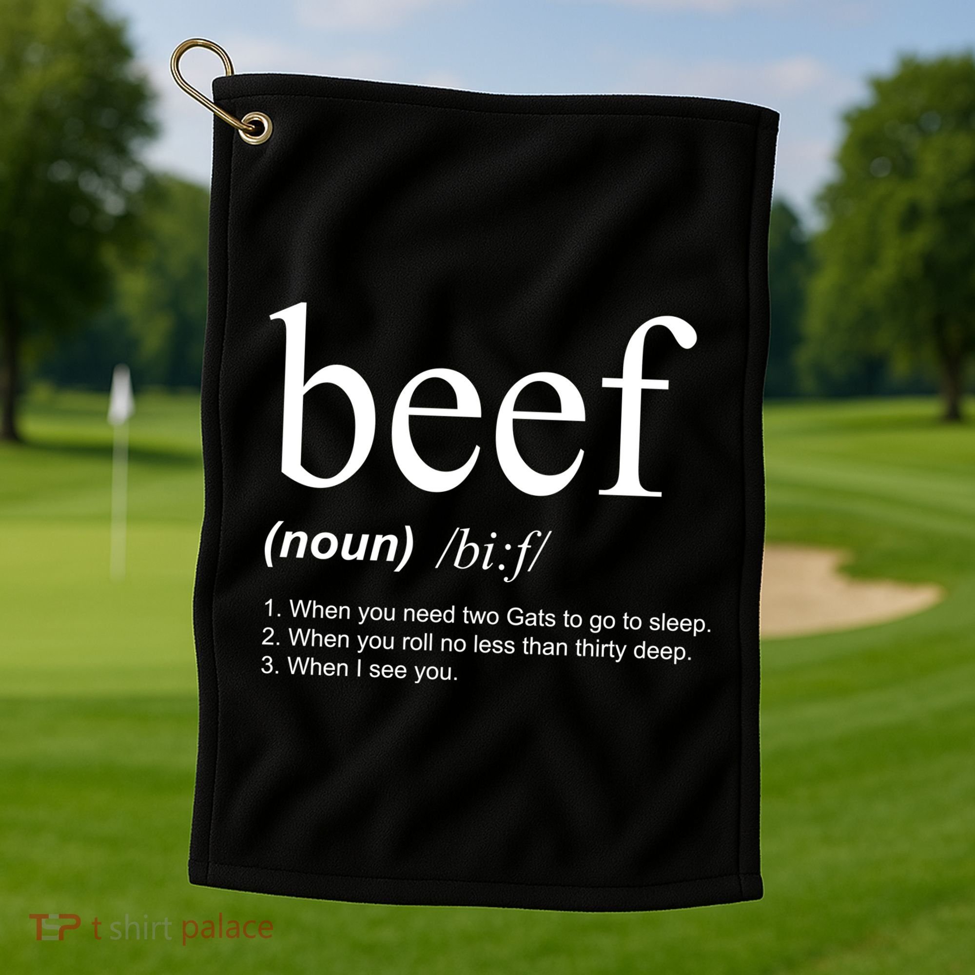 Beef Funny Definition Golf Towel