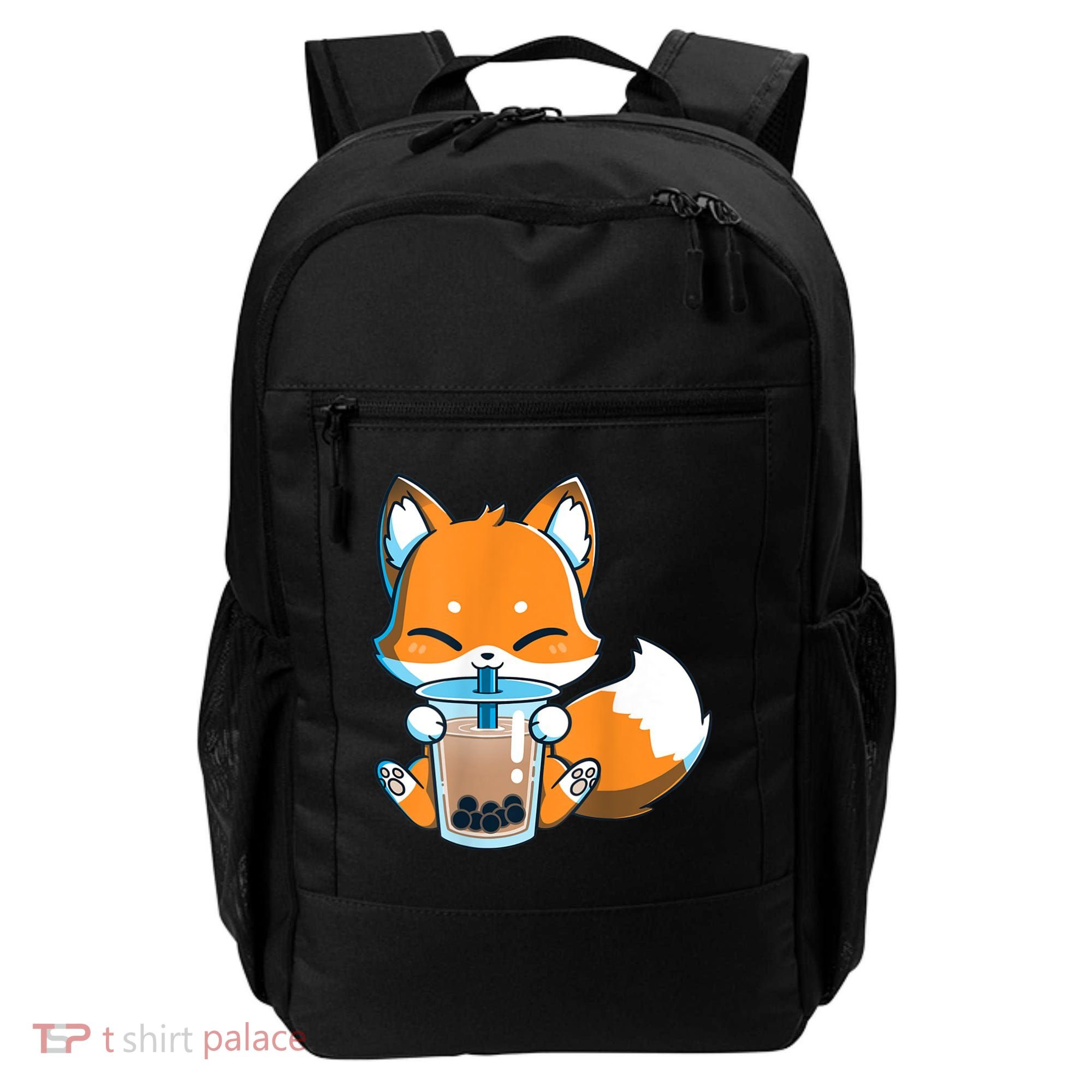 Boba Fox Drinking Cute Kawaii Japanese Foxy Anime Backpack