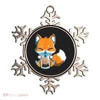 Boba Fox Drinking Cute Kawaii Japanese Foxy Anime Ornament thumb 0