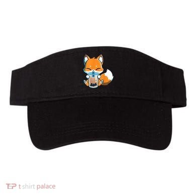Boba Fox Drinking Cute Kawaii Japanese Foxy Anime Visor