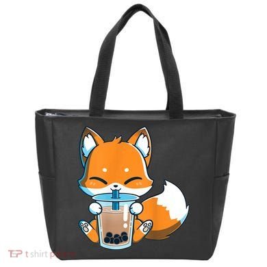 Boba Fox Drinking Cute Kawaii Japanese Foxy Anime Tote Bag