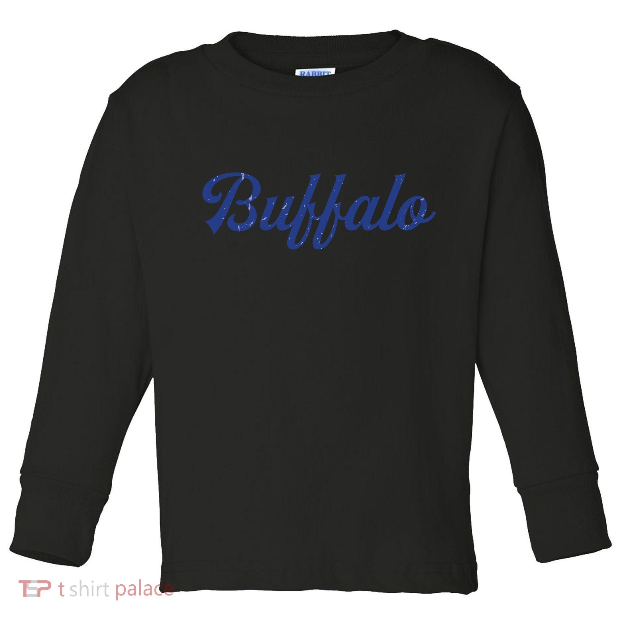 Buffalo Football Distressed Toddler Long Sleeve Shirt