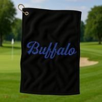 Buffalo Football Distressed Golf Towel thumb 1
