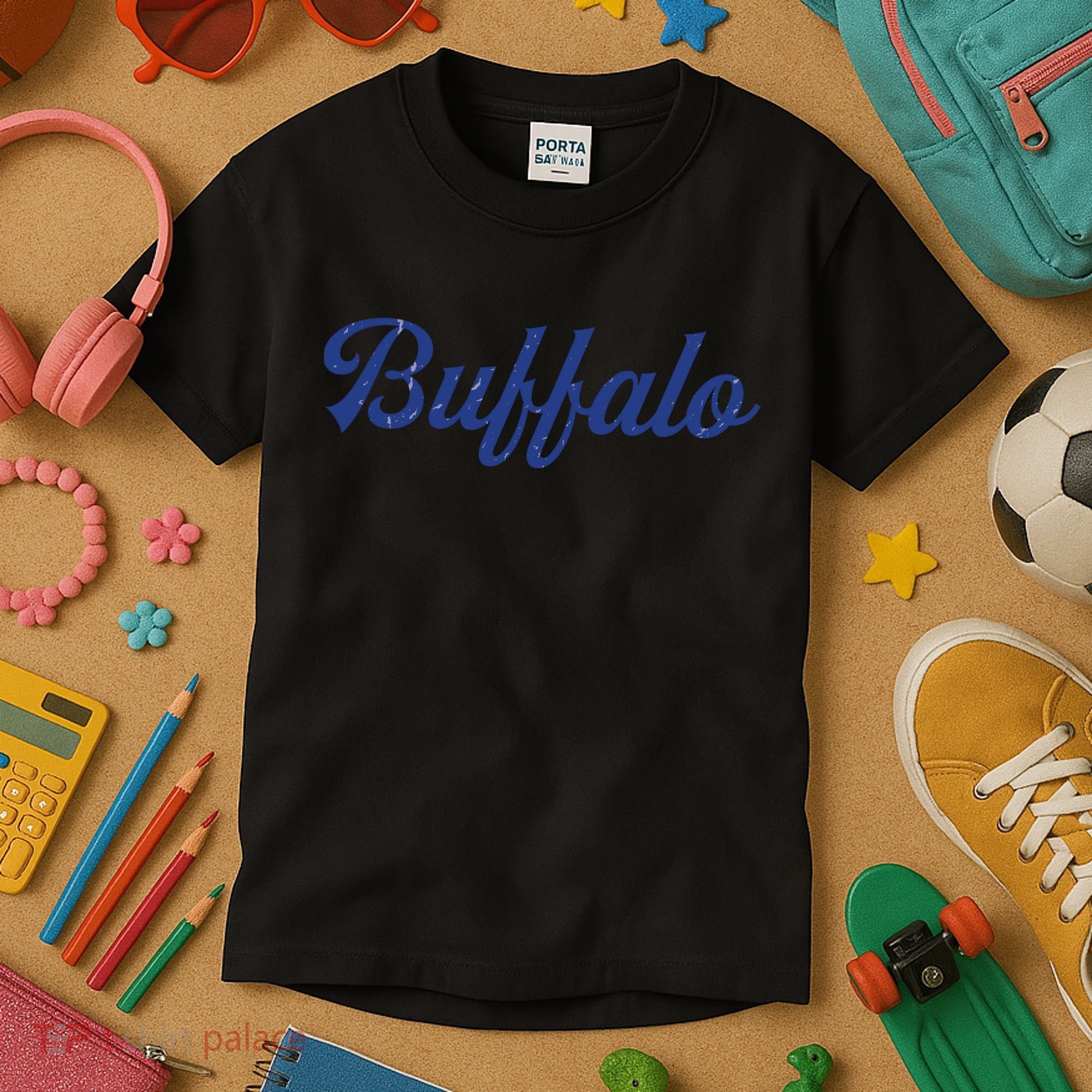 Buffalo Football Distressed Kids T-Shirt