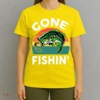 Bass Fish Dad Gone Fishing-Shirt Boy Wo Papa Funny T-Shirt thumb 4