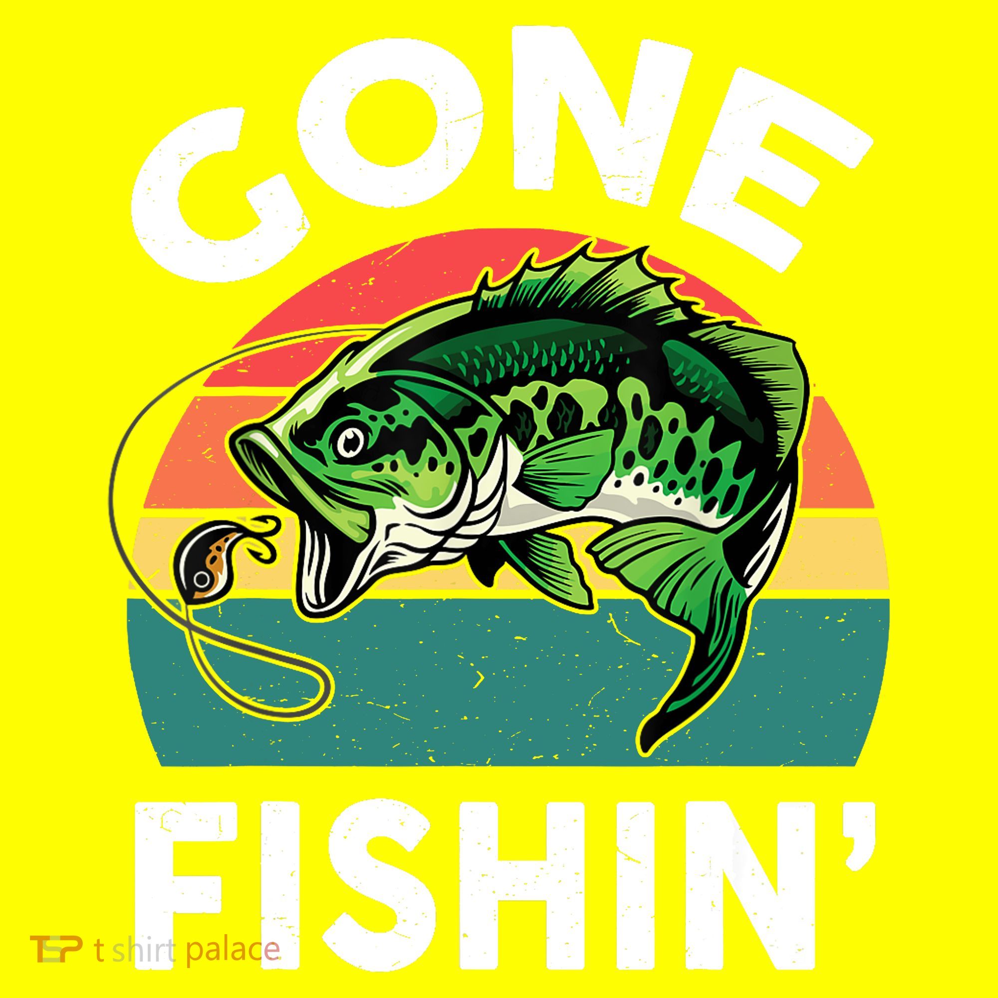Bass Fish Dad Gone Fishing-Shirt Boy Wo Papa Funny T-Shirt