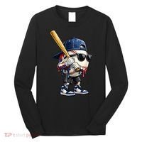 Baseball Fan Drip Ice Cream Long Sleeve Shirt thumb 0