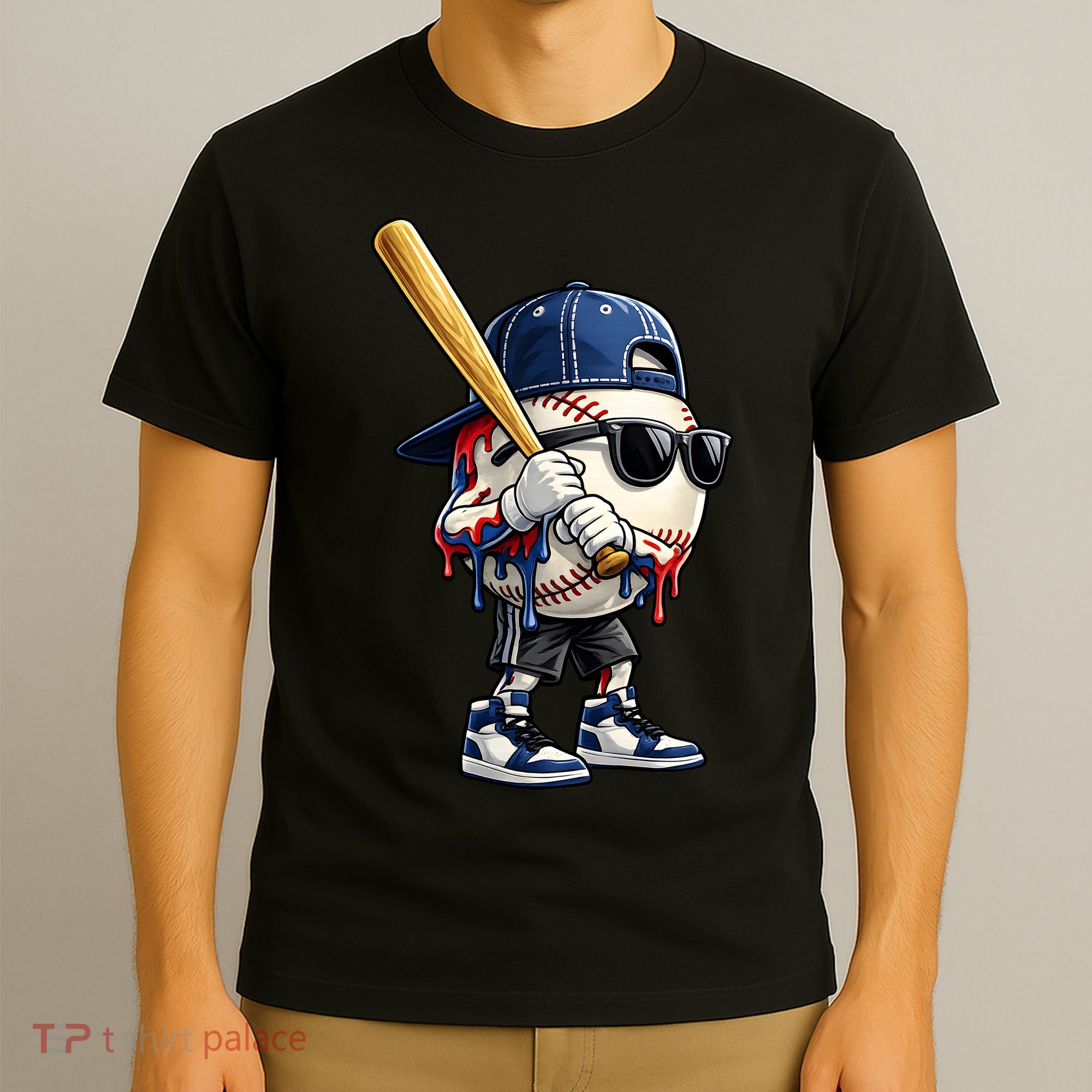 Baseball Fan Drip Ice Cream T-Shirt