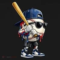 Baseball Fan Drip Ice Cream Bucket Hat thumb 4