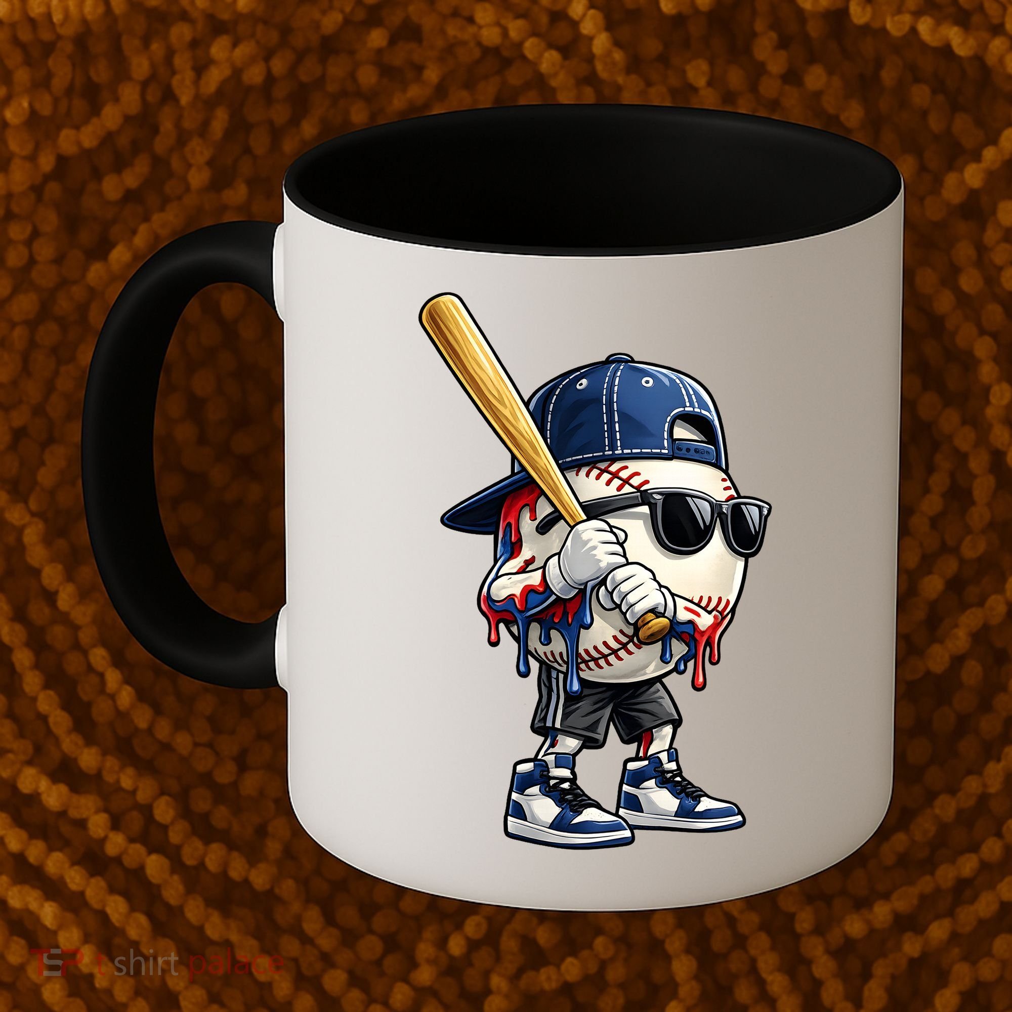Baseball Fan Drip Ice Cream Coffee Mug