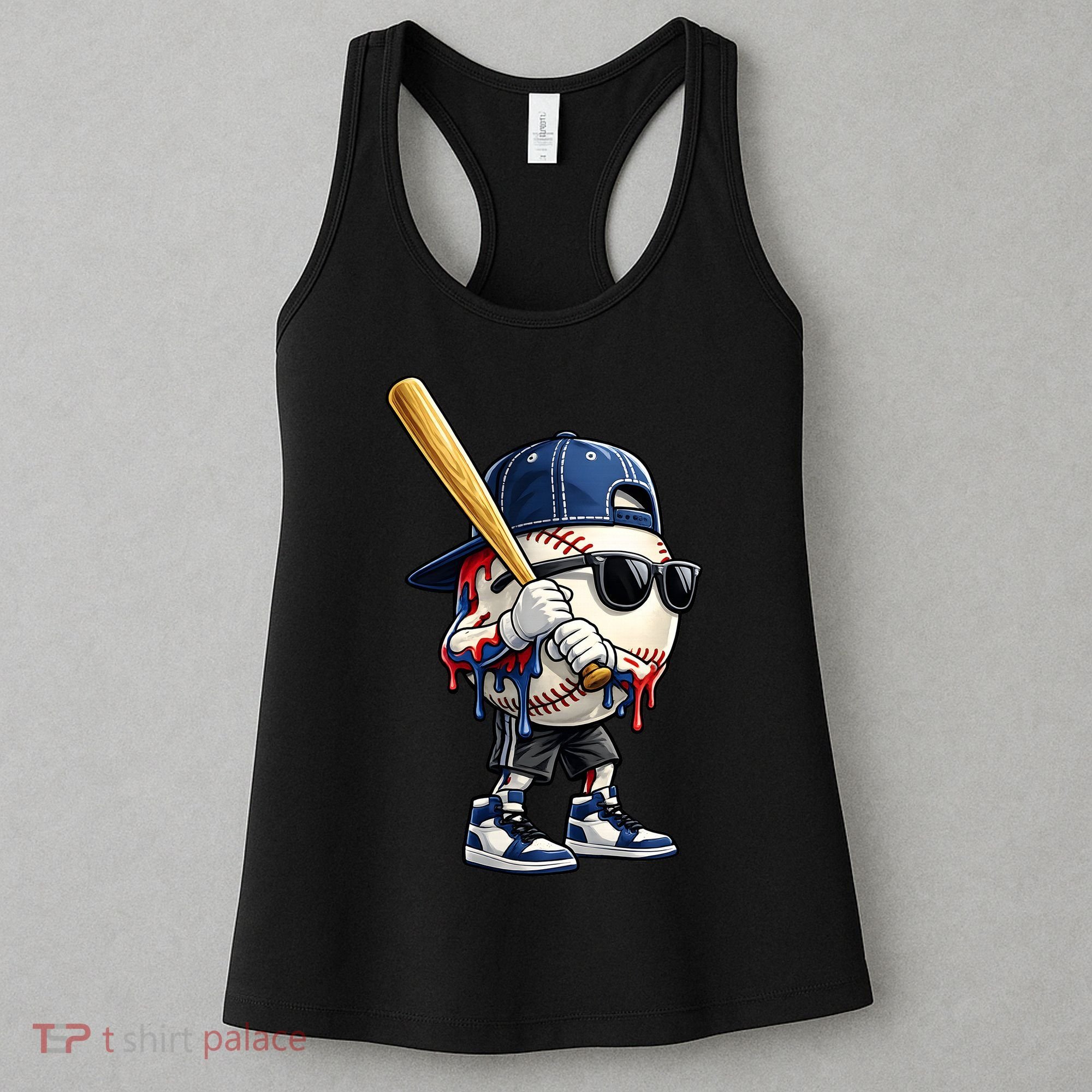 Baseball Fan Drip Ice Cream Women's Tank Top