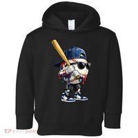 Baseball Fan Drip Ice Cream Toddler Hoodie thumb 0