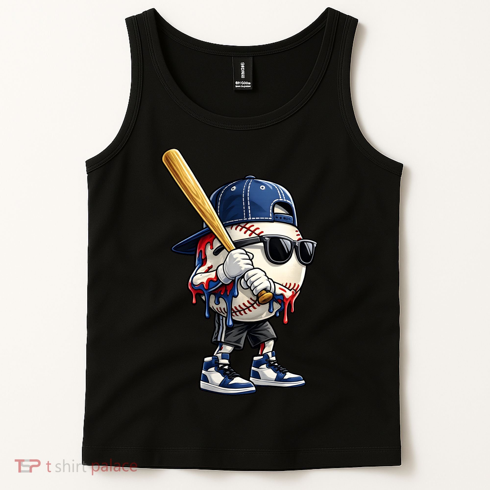 Baseball Fan Drip Ice Cream Tank Top