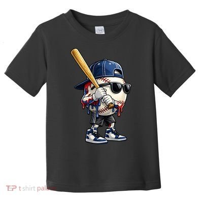 Baseball Fan Drip Ice Cream Toddler T-Shirt
