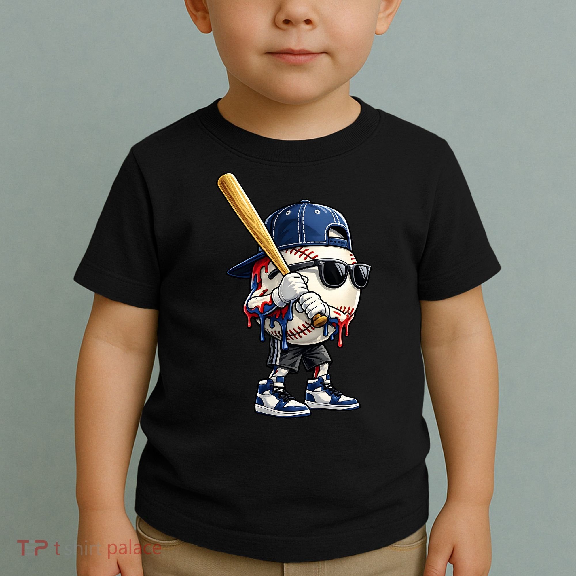Baseball Fan Drip Ice Cream Toddler T-Shirt