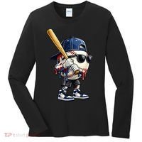 Baseball Fan Drip Ice Cream Women's Long Sleeve Shirt thumb 0