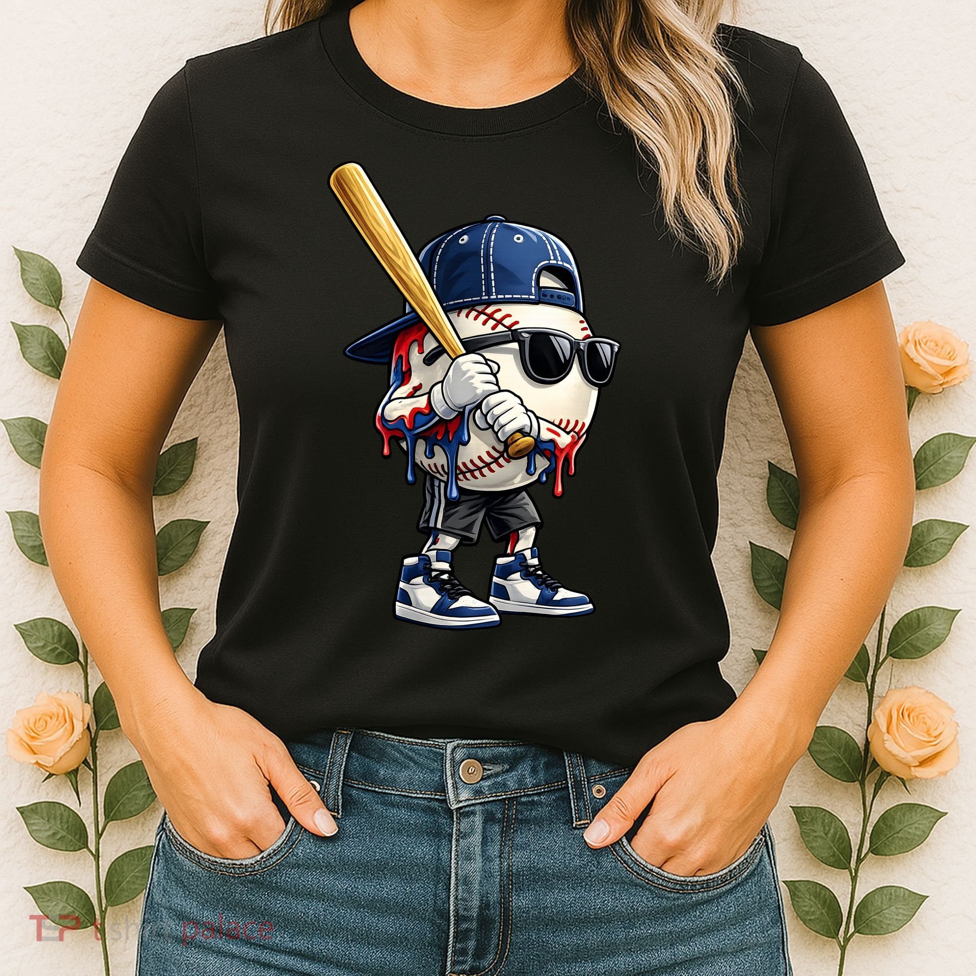 Baseball Fan Drip Ice Cream Women's T-Shirt