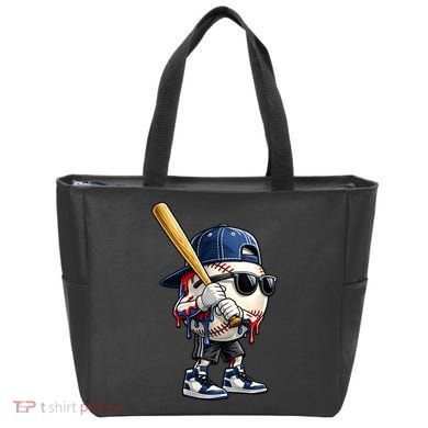 Baseball Fan Drip Ice Cream Tote Bag