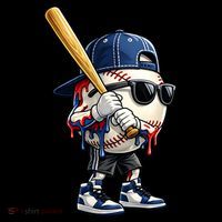 Baseball Fan Drip Ice Cream Tote Bag thumb 4