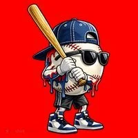 Baseball Fan Drip Ice Cream Santa Hat thumb 1