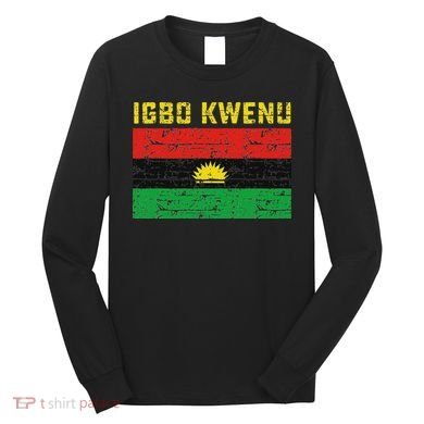 Biafran Flag Design Long Sleeve Shirt