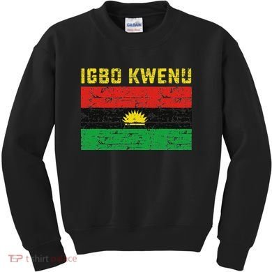 Biafran Flag Design Kids Sweatshirt