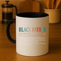 Black Father Definition Fathers Day Coffee Mug thumb 4