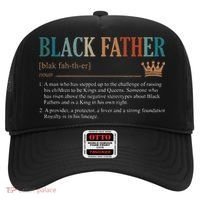 Black Father Definition Fathers Day Hat thumb 0