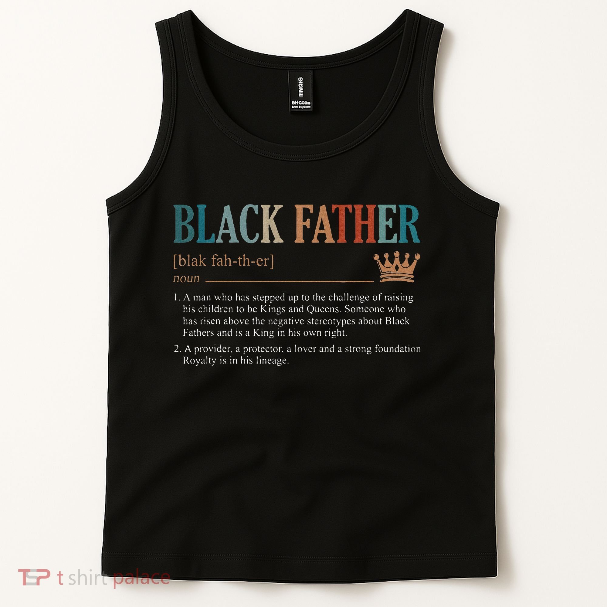 Black Father Definition Fathers Day Tank Top