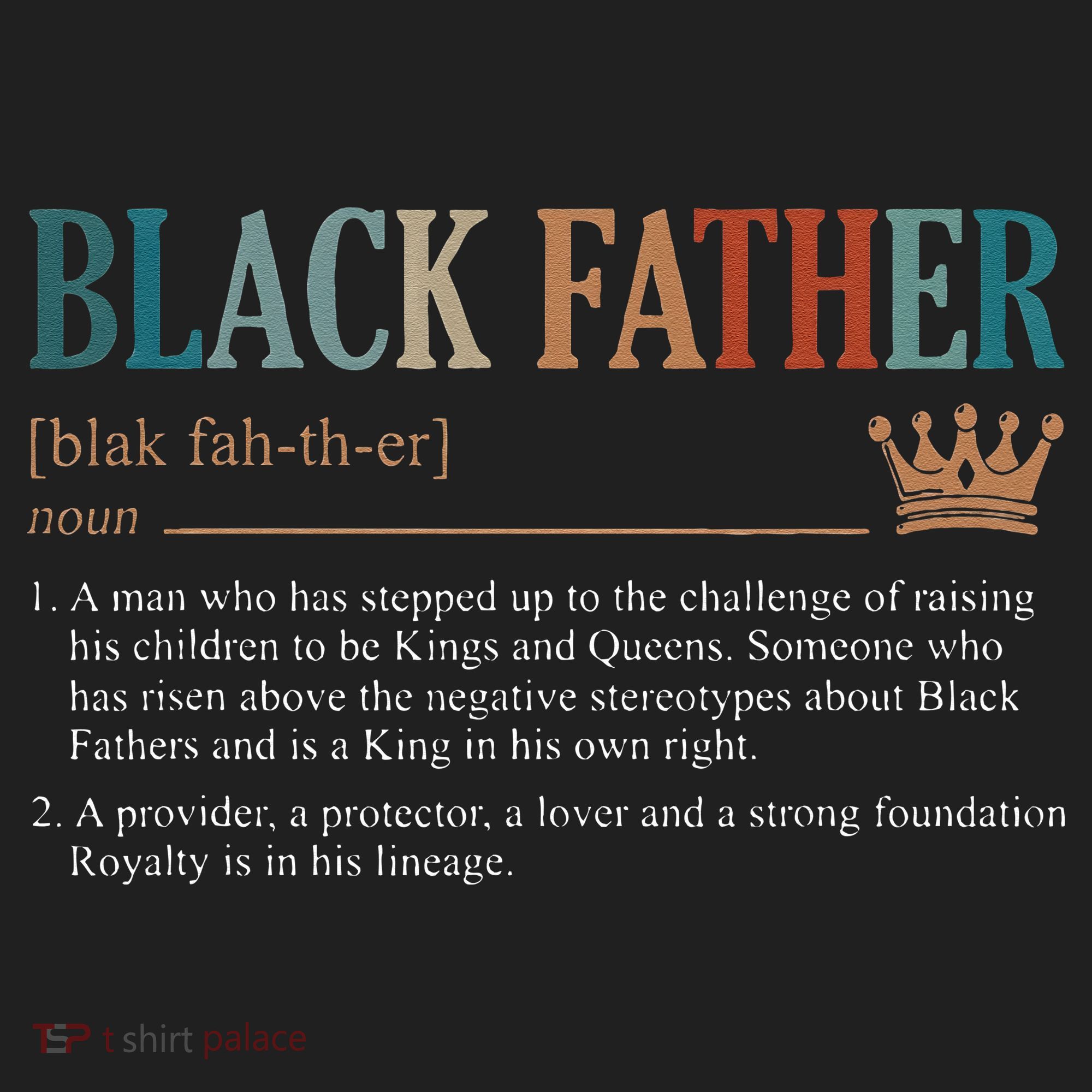 Black Father Definition Fathers Day Golf Towel