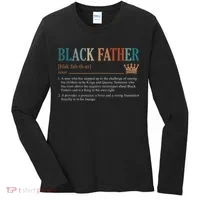 Black Father Definition Fathers Day Women's Long Sleeve Shirt thumb 0