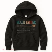 Black Father Definition Fathers Day Kids Hoodie thumb 0